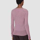 Purple Cetus Cashair V Neck Jumper - Joseph