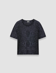 Blue Char Lurex Snake Knitwear - Joseph