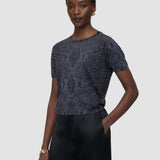 Blue Char Lurex Snake Knitwear - Joseph