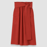 Charai Crepe de Soie Silk スカート 