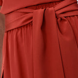 Red Charai Crepe de Soie Silk Skirt - Joseph