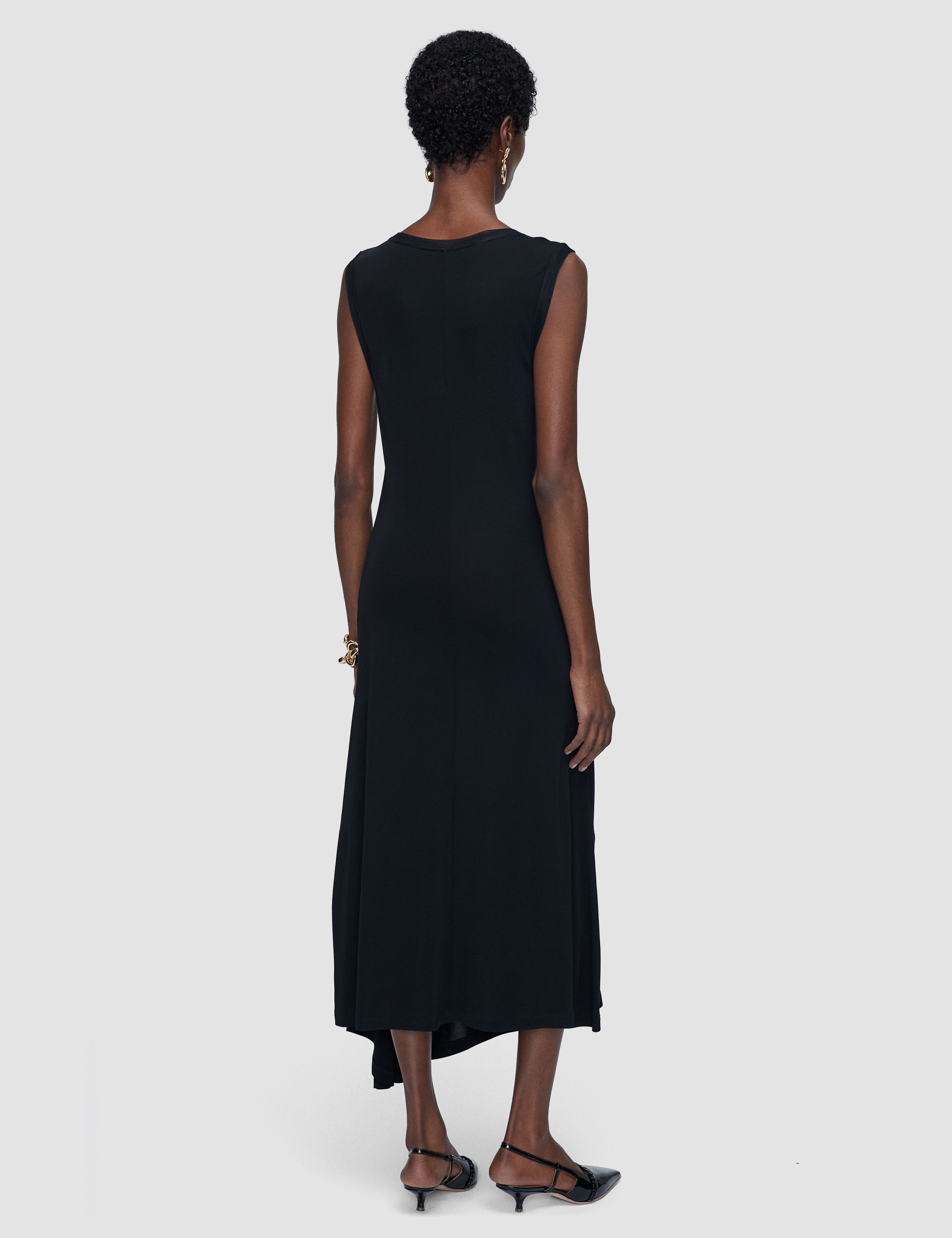 Black Cheikh Fluid Jersey Dress - Joseph