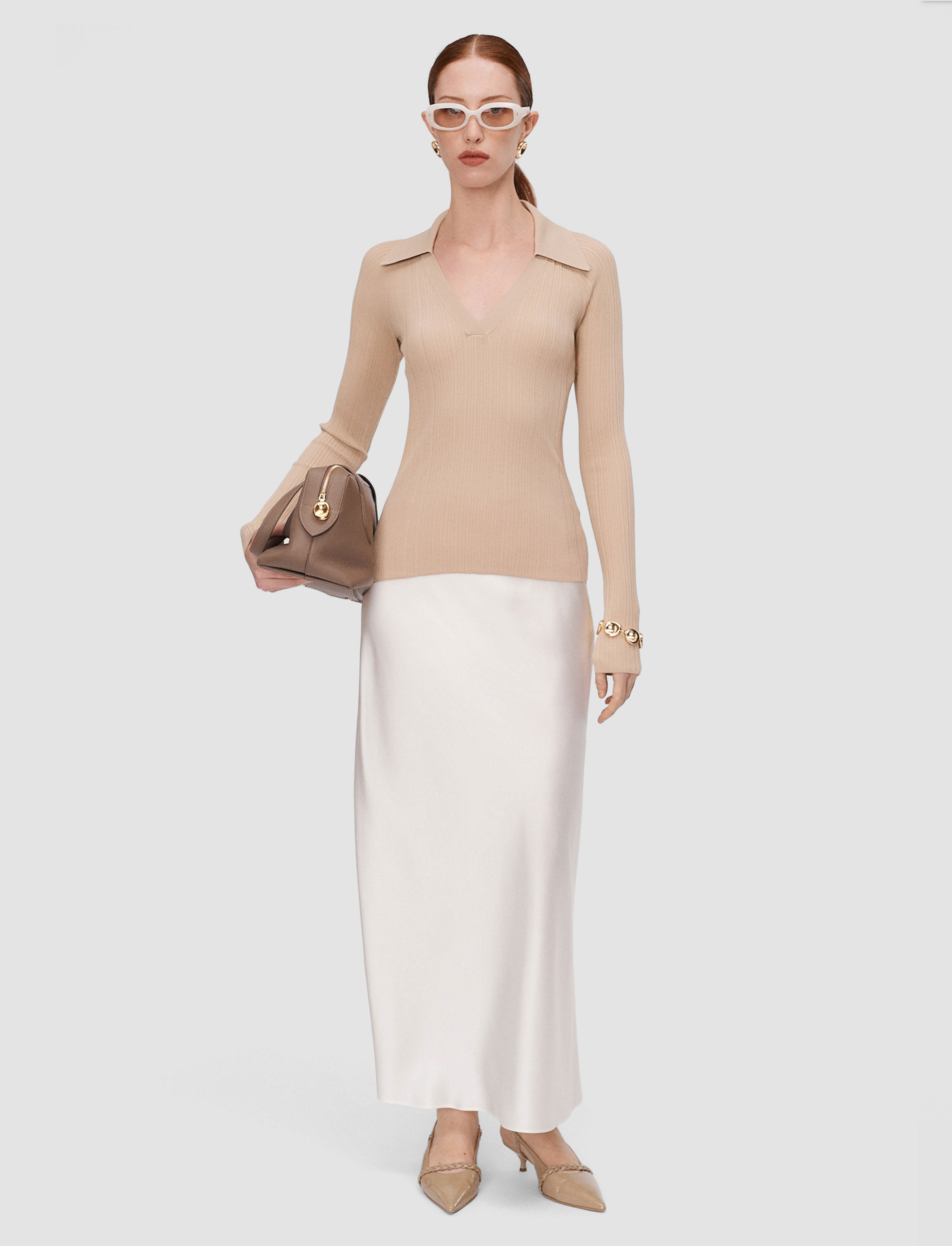 beige-top-chelia-en-maille-plissee-JOSEPH