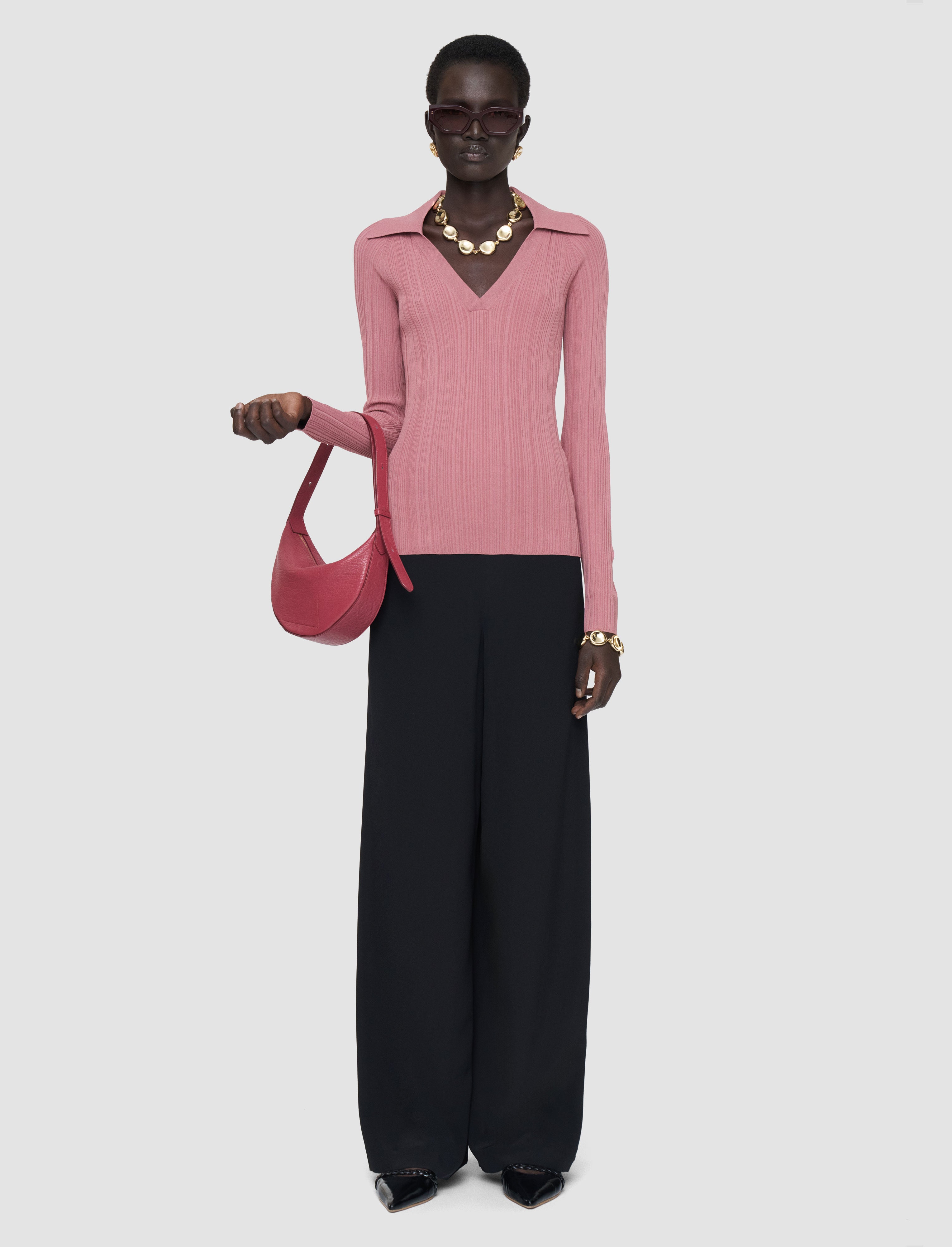 rose-top-chelia-en-maille-plissee-JOSEPH