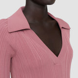 Top Chelia en maille plissée 