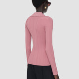 Top Chelia en maille plissée 