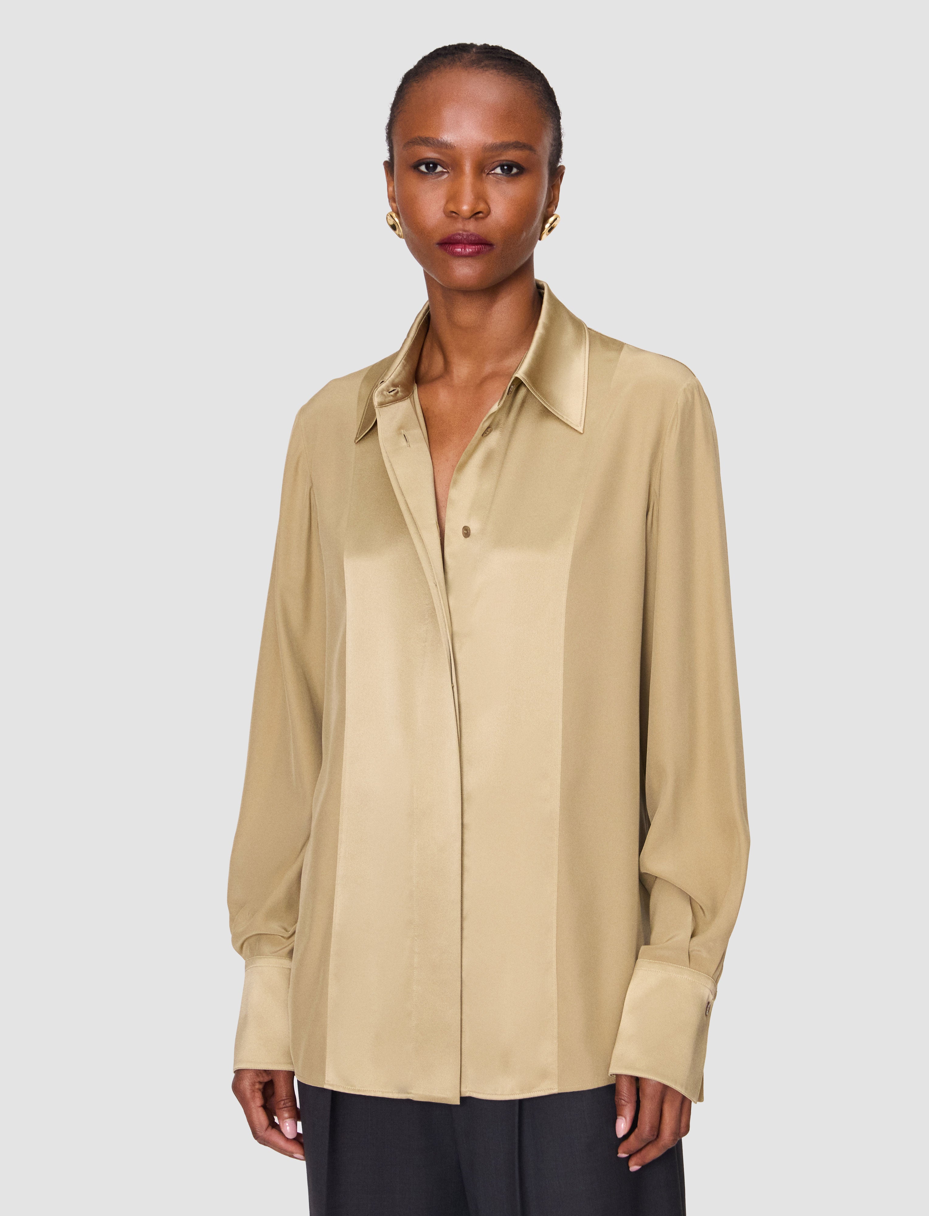 beige-childs-silk-satin-blouse-JOSEPH