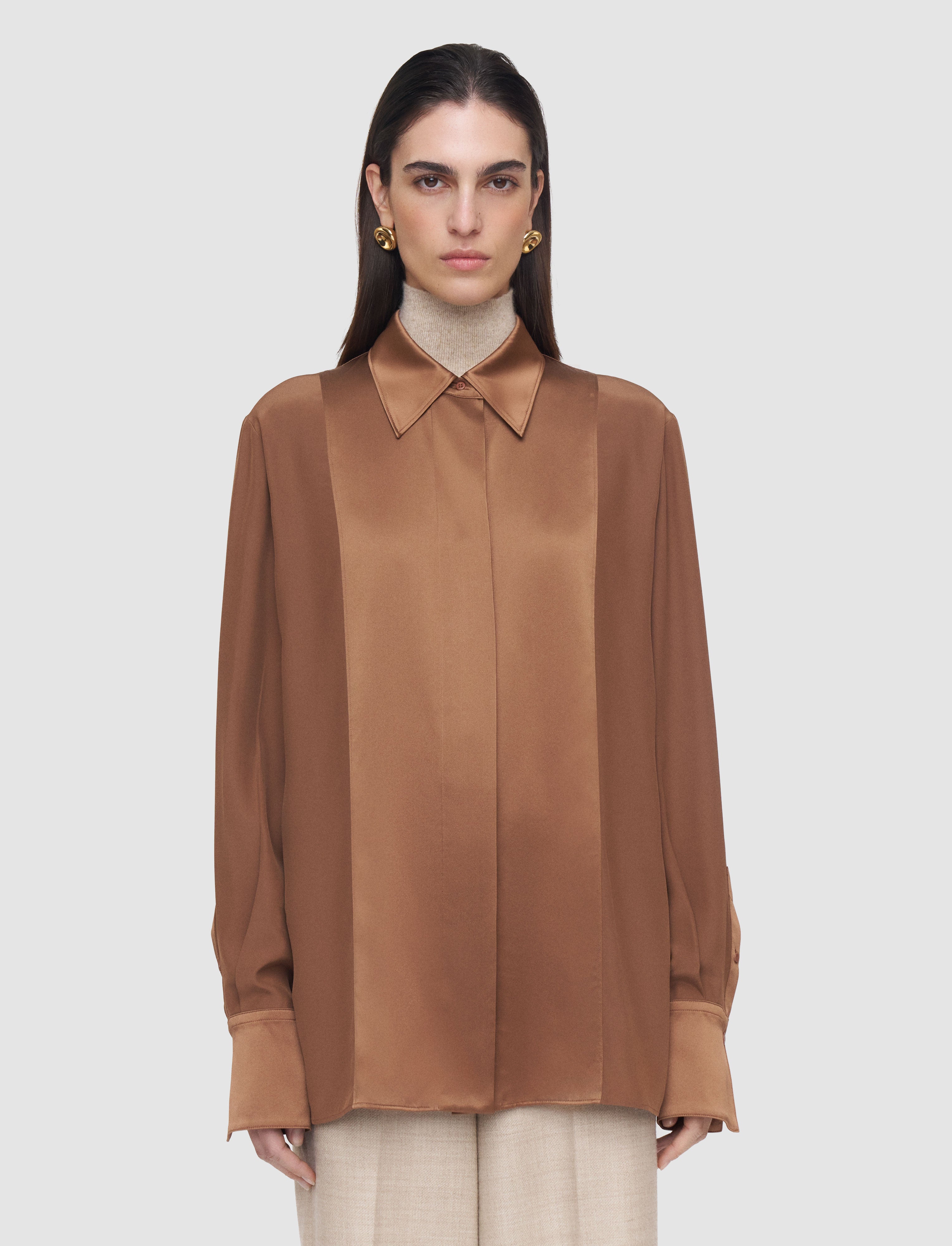 brown-childs-silk-satin-blouse-JOSEPH