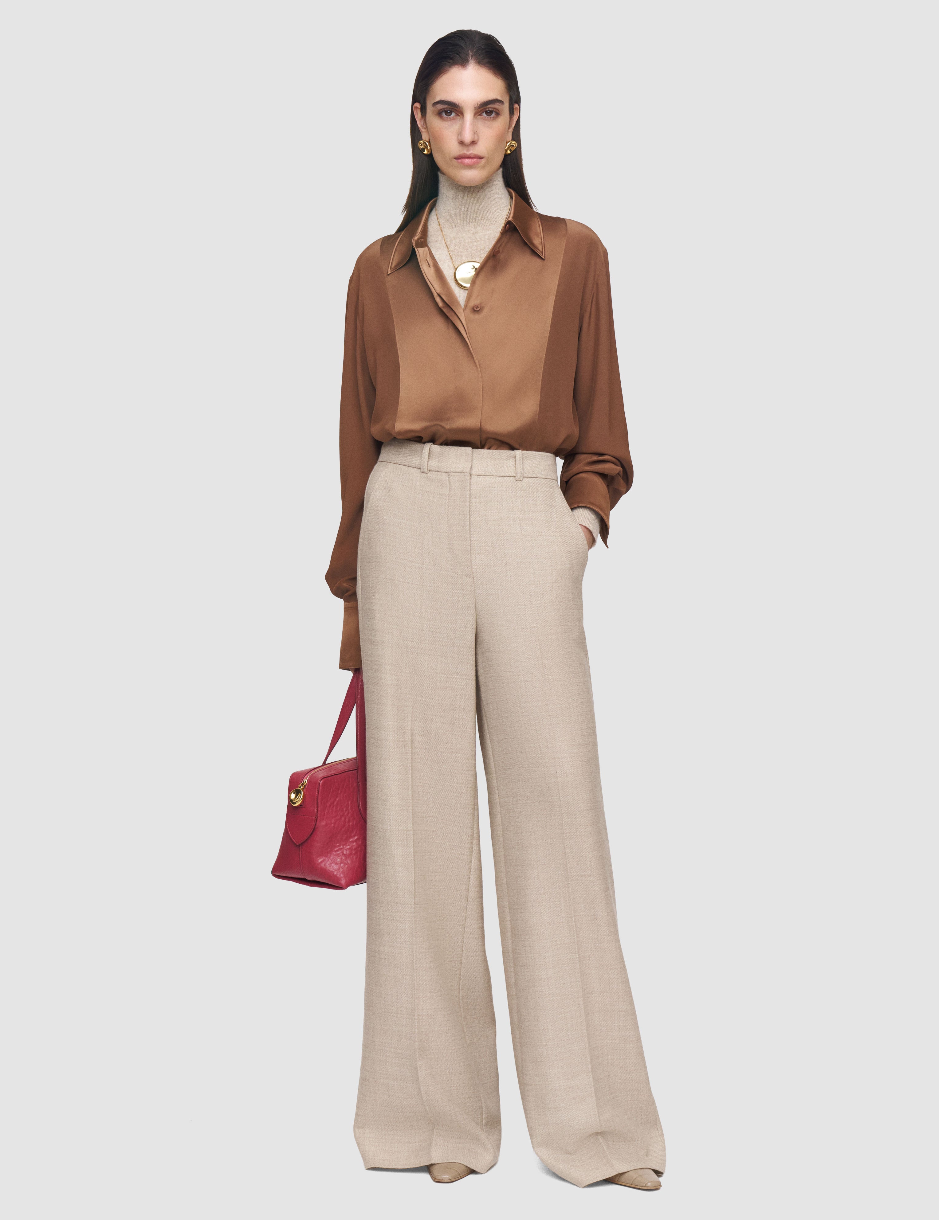 Brown Childs Silk Satin Blouse - Joseph