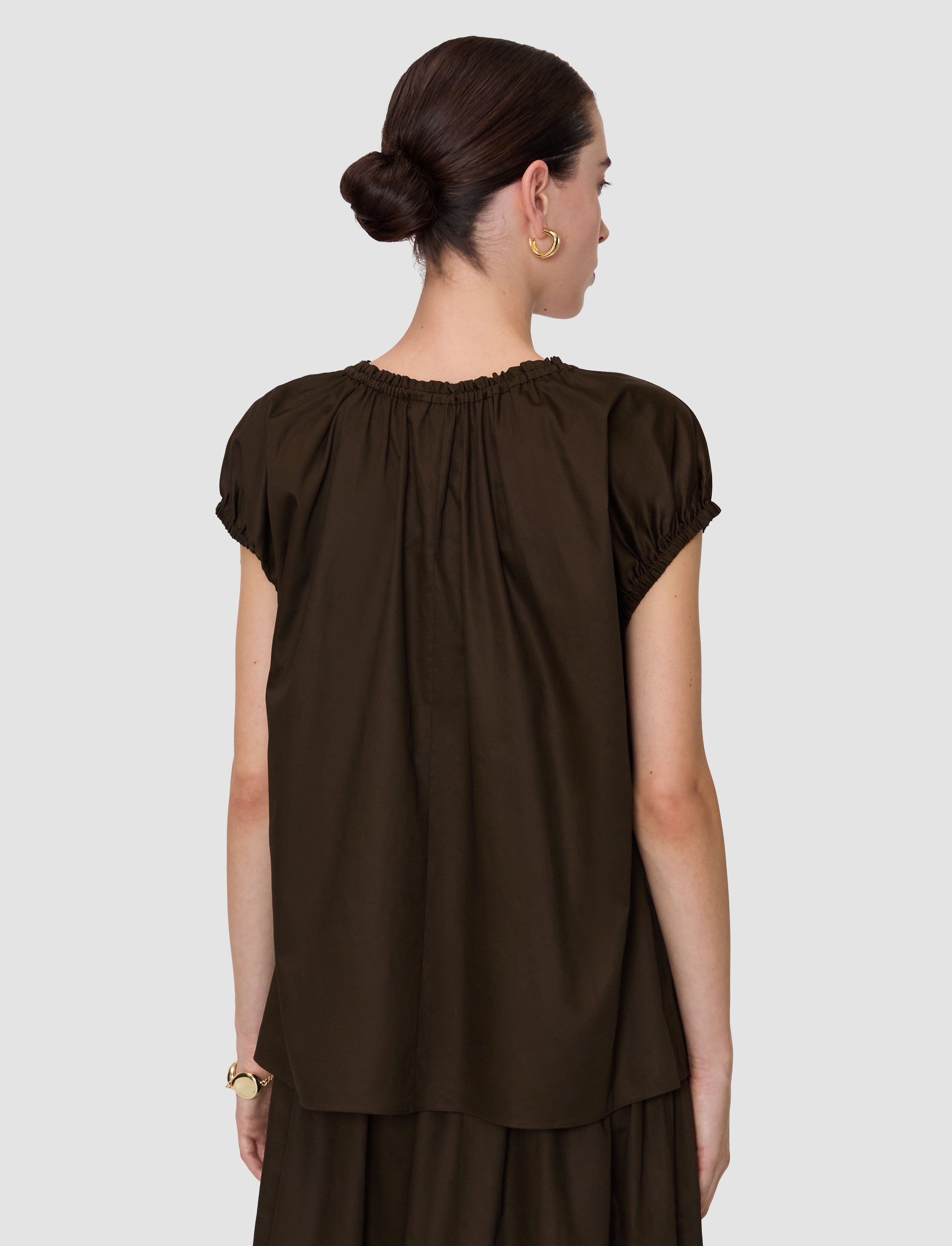 brown-cindy-cotton-sateen-blouse-JOSEPH