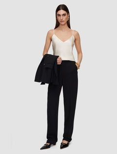 White Clea Silk Satin Camisole - Joseph