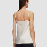 White Clea Silk Satin Camisole - Joseph