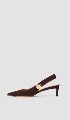Purple Cleo Suede Slingback Shoes - Joseph