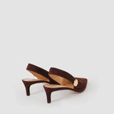 Purple Cleo Suede Slingback Shoes - Joseph
