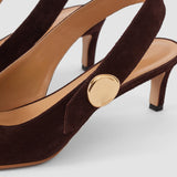 Purple Cleo Suede Slingback Shoes - Joseph