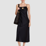 Black Cloe Silk Satin Dress - Joseph