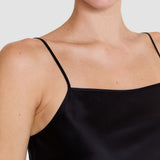 Black Cloe Silk Satin Dress - Joseph