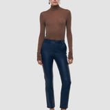 Coleman Long Leather Stretch Trousers