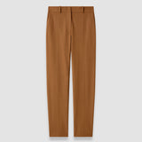 Brown Coleman Long Gabardine Stretch Trousers - Joseph