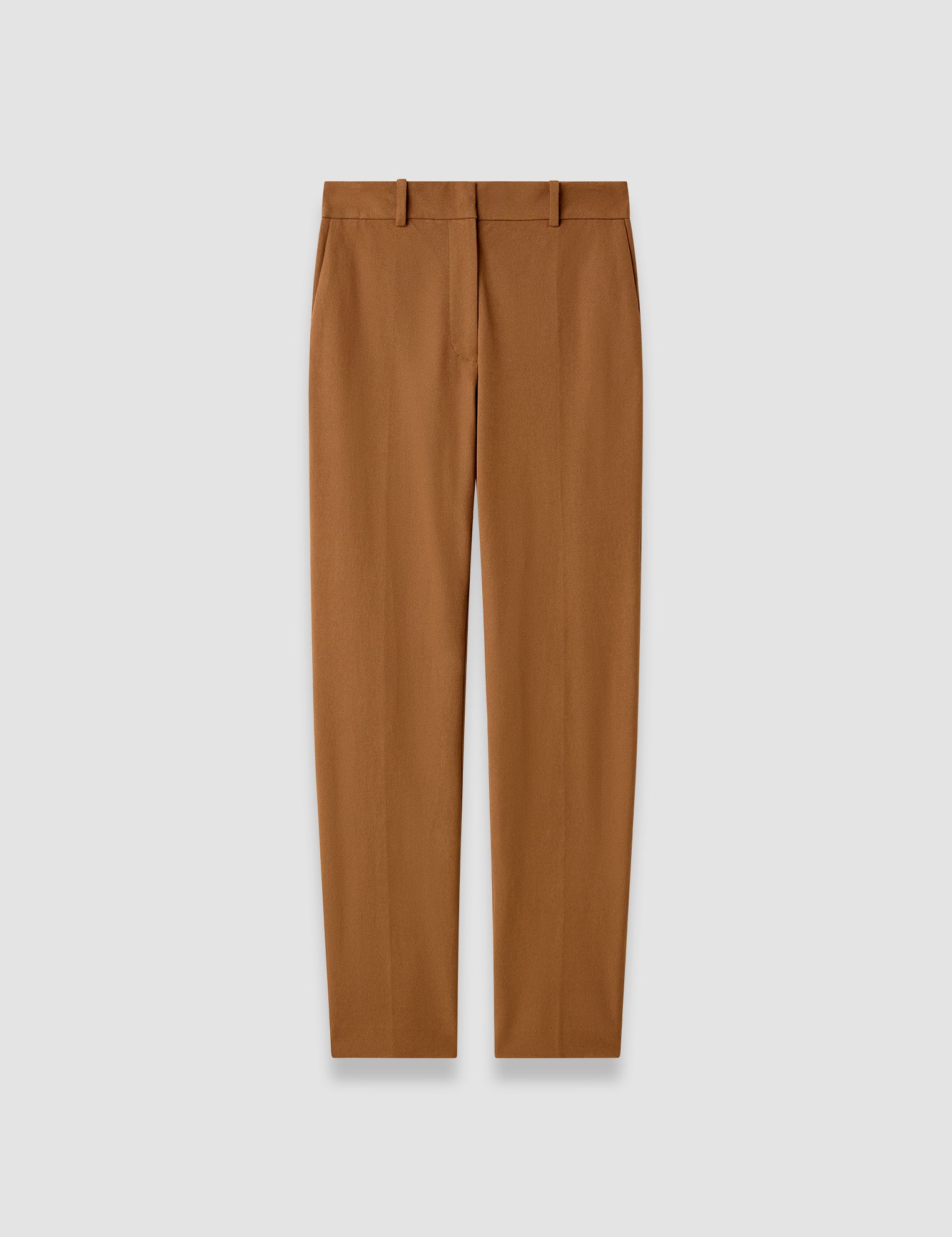 Brown Coleman Long Gabardine Stretch Trousers - Joseph