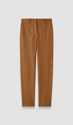 Brown Coleman Long Gabardine Stretch Trousers - Joseph