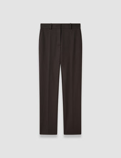 Brown Coleman Long Gabardine Stretch Trousers - Joseph