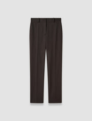 Brown Coleman Long Gabardine Stretch Trousers - Joseph