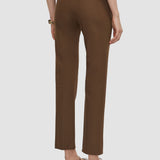 Brown Coleman Long Gabardine Stretch Trousers - Joseph