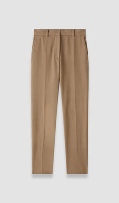 Brown Coleman Long Gabardine Stretch Trousers - Joseph