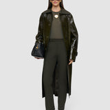 Green Coleman Long Gabardine Stretch Trousers - Joseph