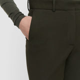 Green Coleman Long Gabardine Stretch Trousers - Joseph