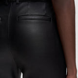 Black Coleman Long Leather Stretch Trousers - Joseph