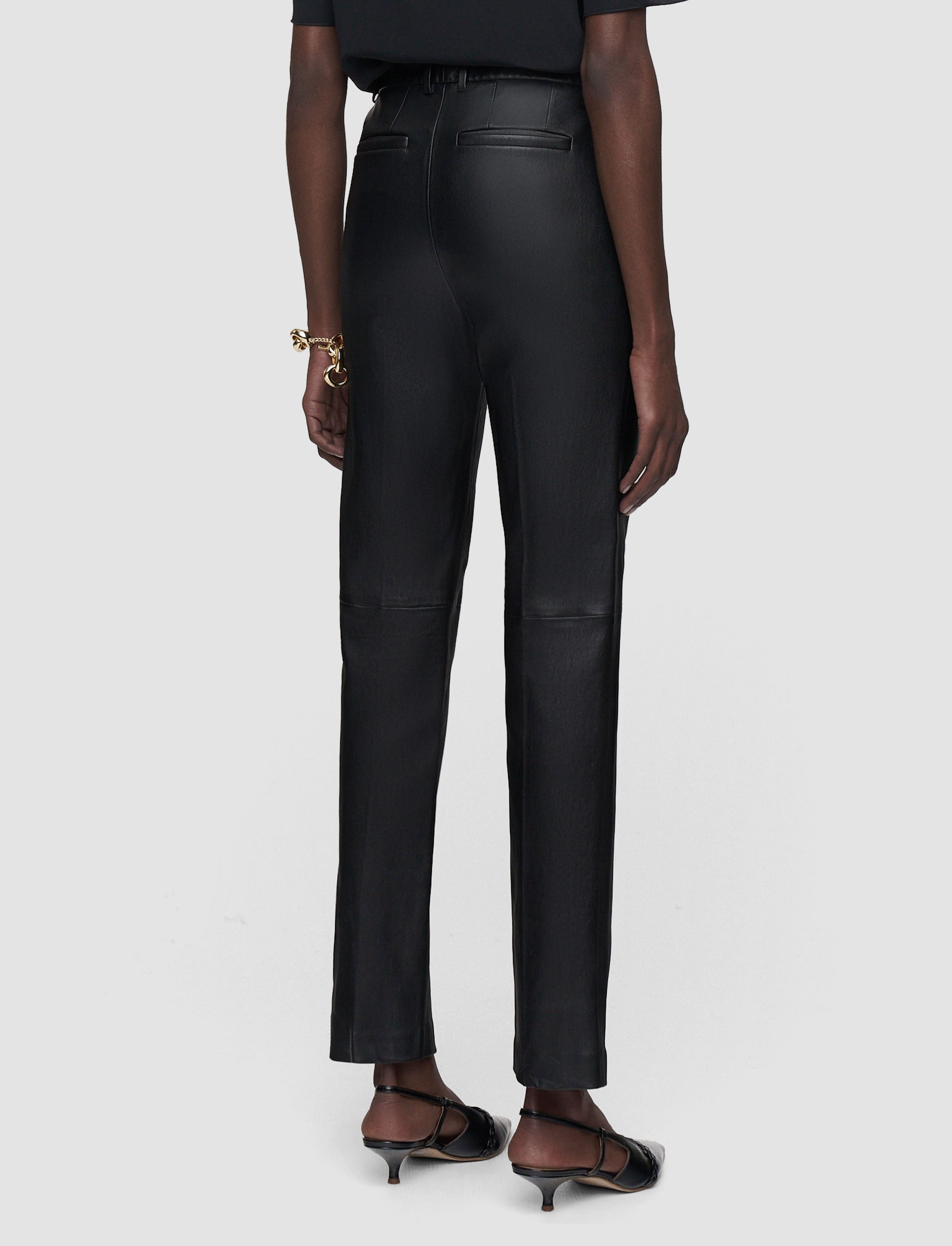 black-coleman-long-leather-stretch-trousers-JOSEPH