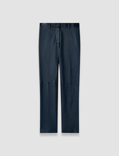 Blue Coleman Long Leather Stretch Trousers - Joseph