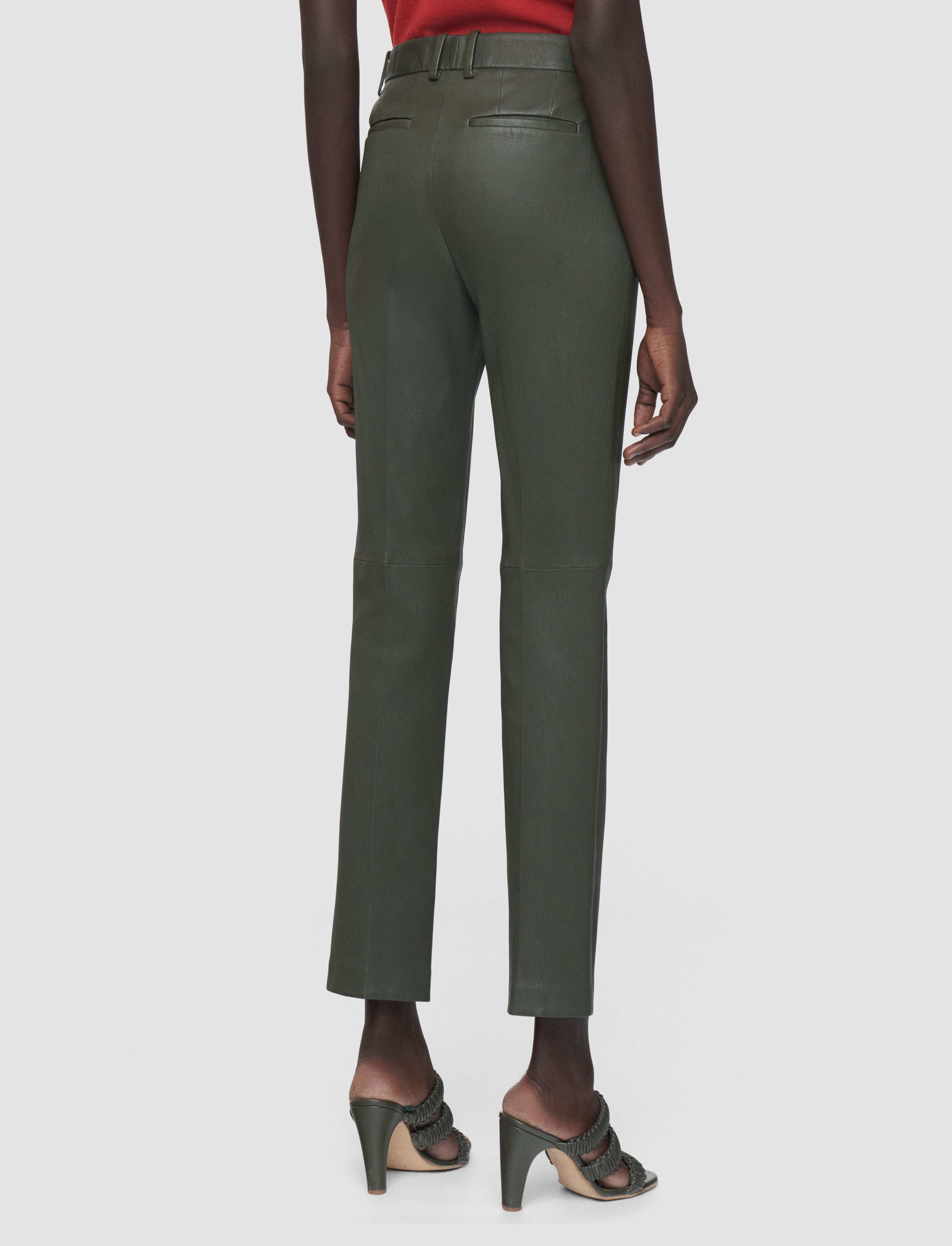 green-coleman-long-leather-stretch-trousers-JOSEPH