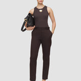 Brown Coleman Long Light Cotton Trousers - Joseph