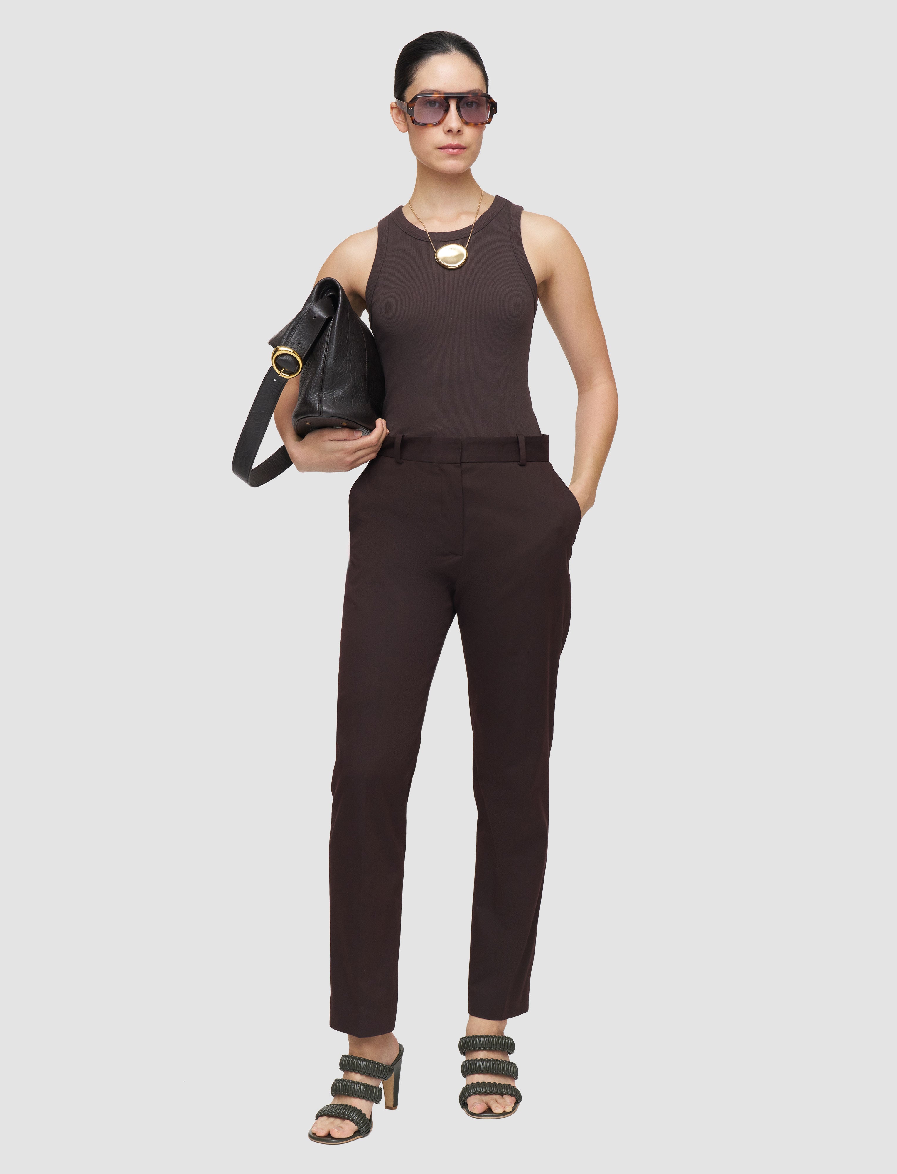 brown-coleman-long-light-cotton-trousers-JOSEPH