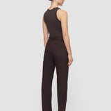 Brown Coleman Long Light Cotton Trousers - Joseph