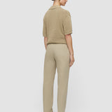 Green Coleman Long Light Cotton Trousers - Joseph