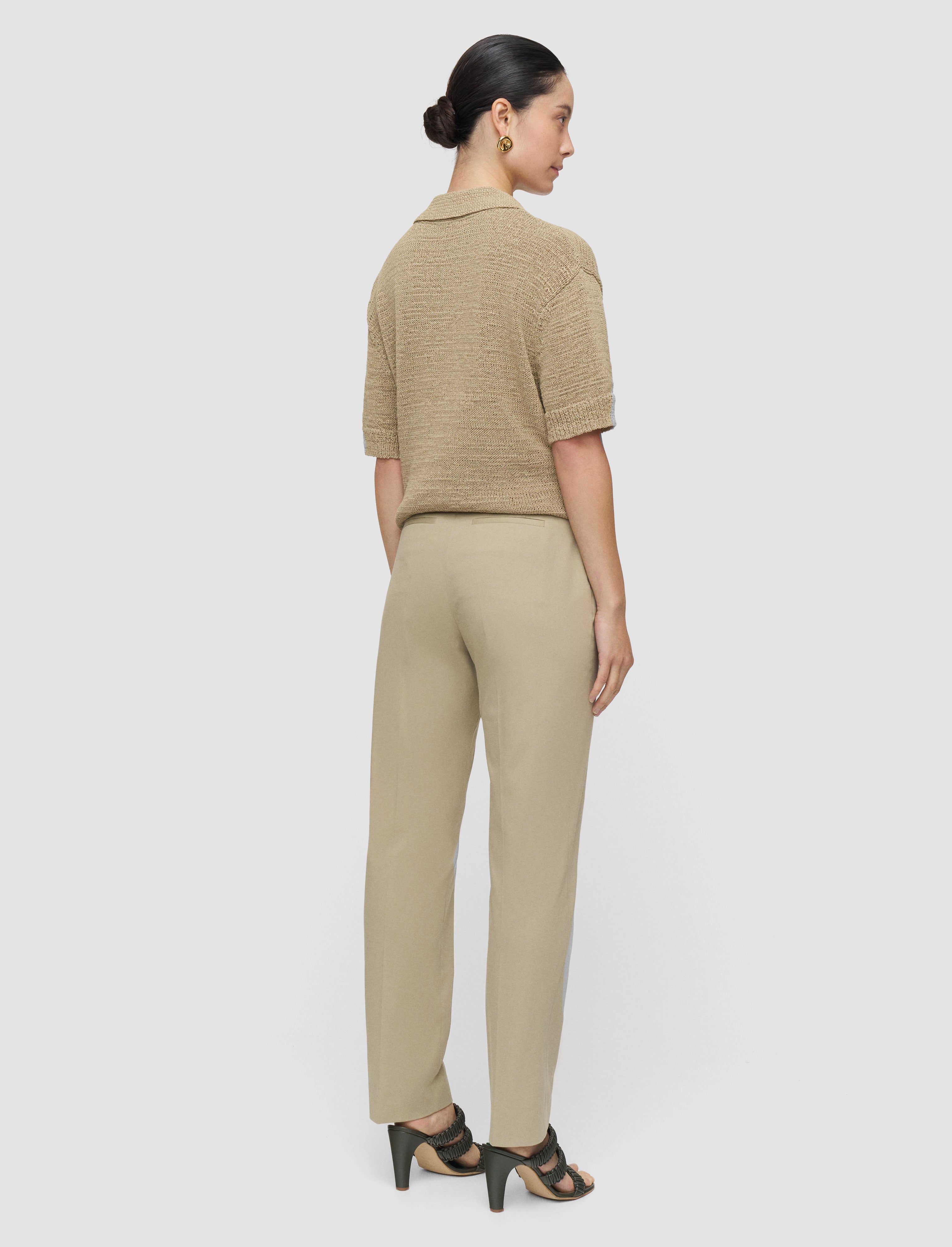 green-coleman-long-light-cotton-trousers-JOSEPH