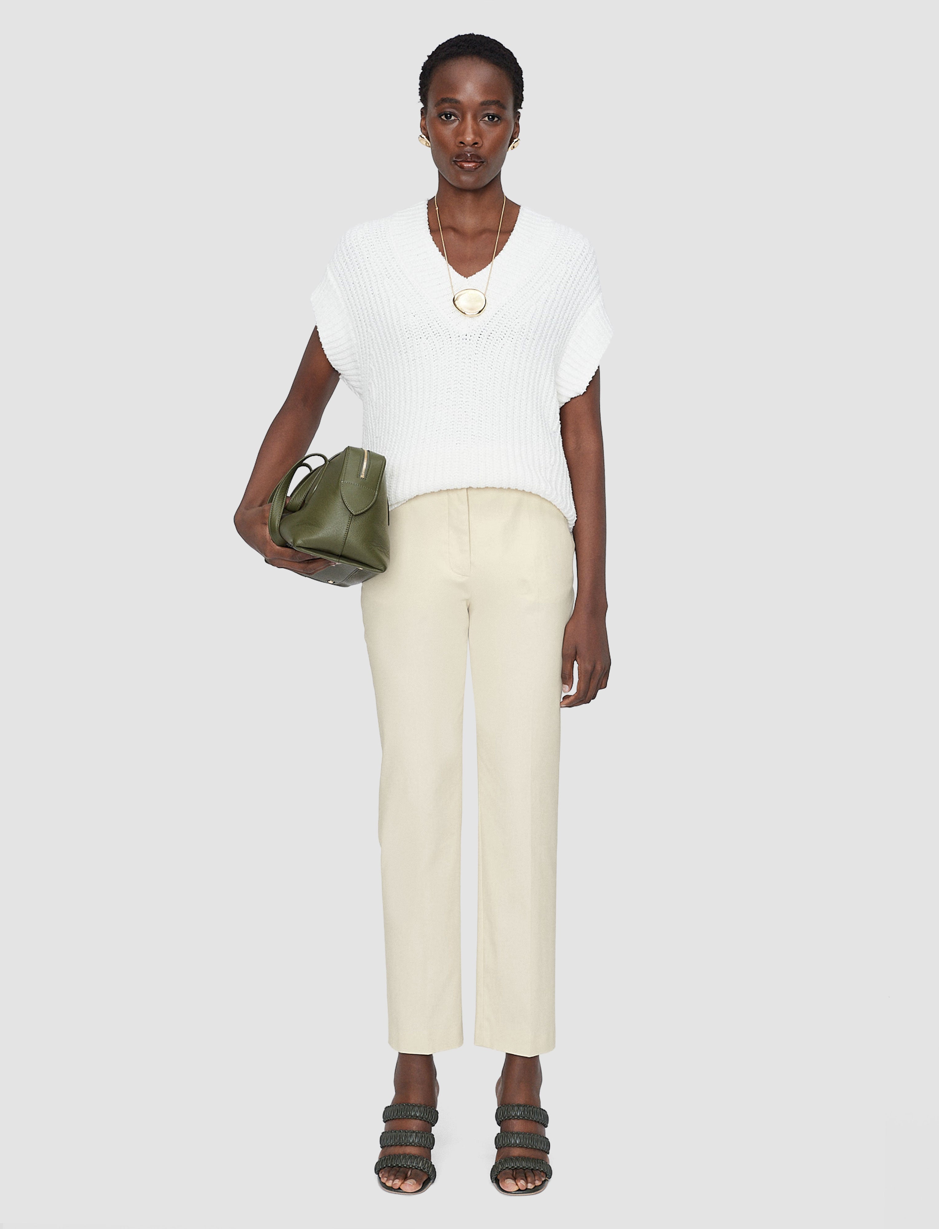 white-coleman-long-light-cotton-trousers-JOSEPH