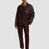 Brown Coleman Long Stretch Tailoring Trousers - Joseph