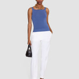 White Coleman Long Stretch Tailoring Trousers - Joseph