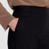 Black Coleman Long Wool Tailoring Stretch Trousers - Joseph