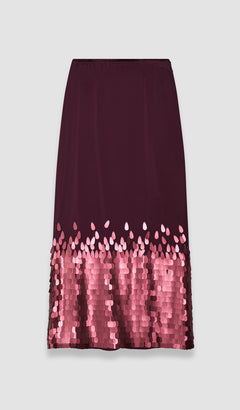 Purple Connie Chiffon Sequins Skirt - Joseph