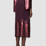 Purple Connie Chiffon Sequins Skirt - Joseph