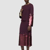 Purple Connie Chiffon Sequin Skirt - Joseph