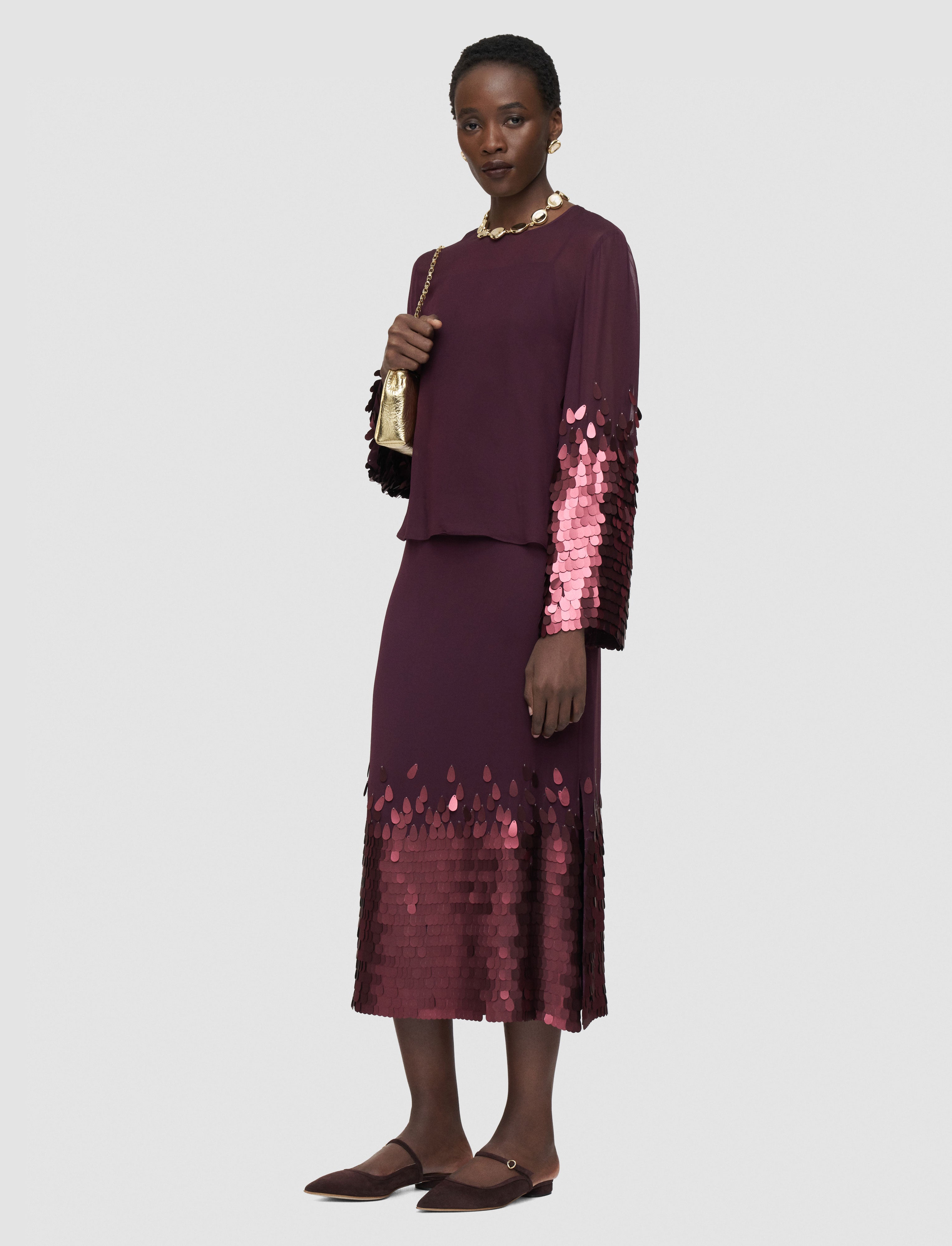 purple-connie-chiffon-sequin-skirt-JOSEPH