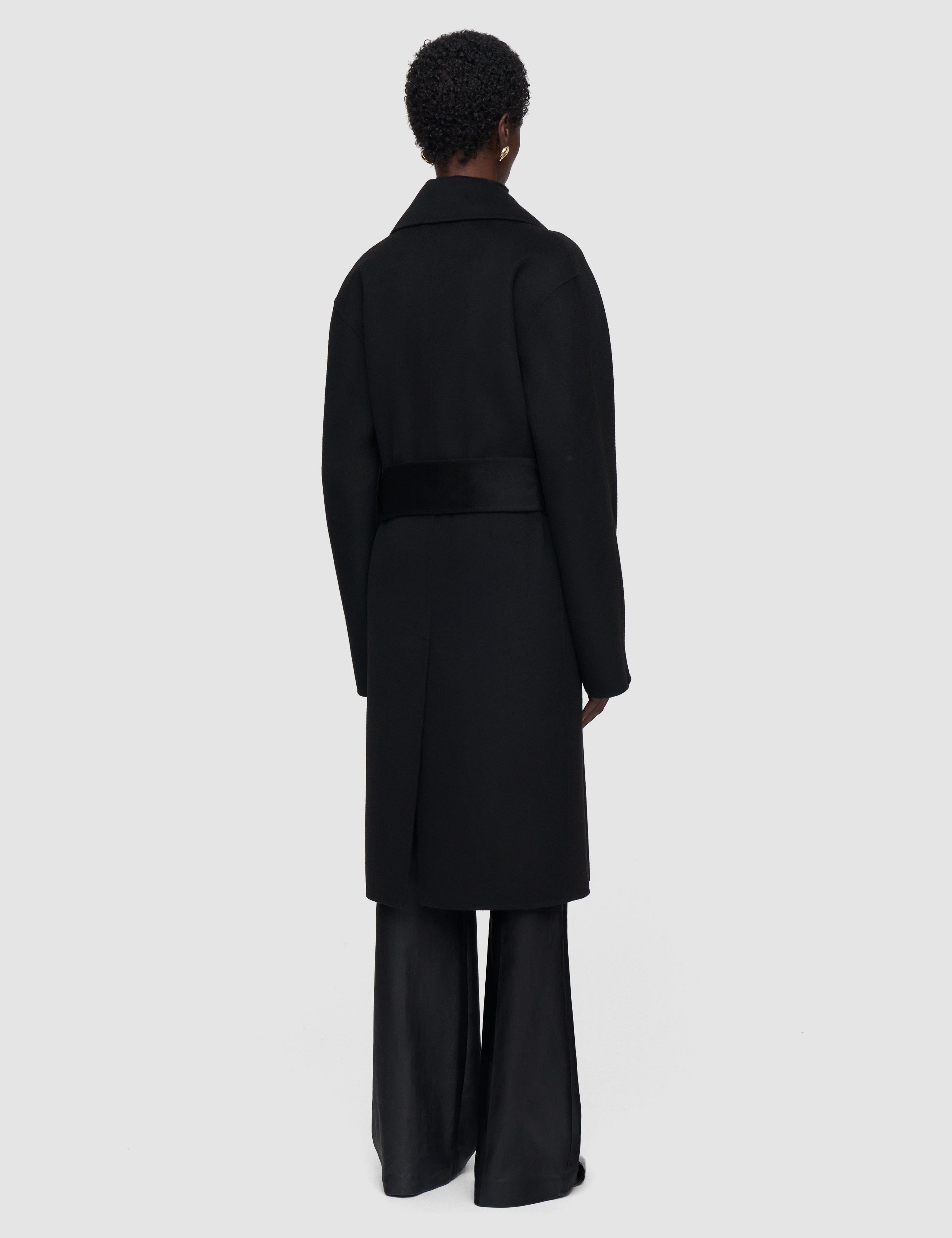 Black Costana Double Face Cashmere Coat - Joseph