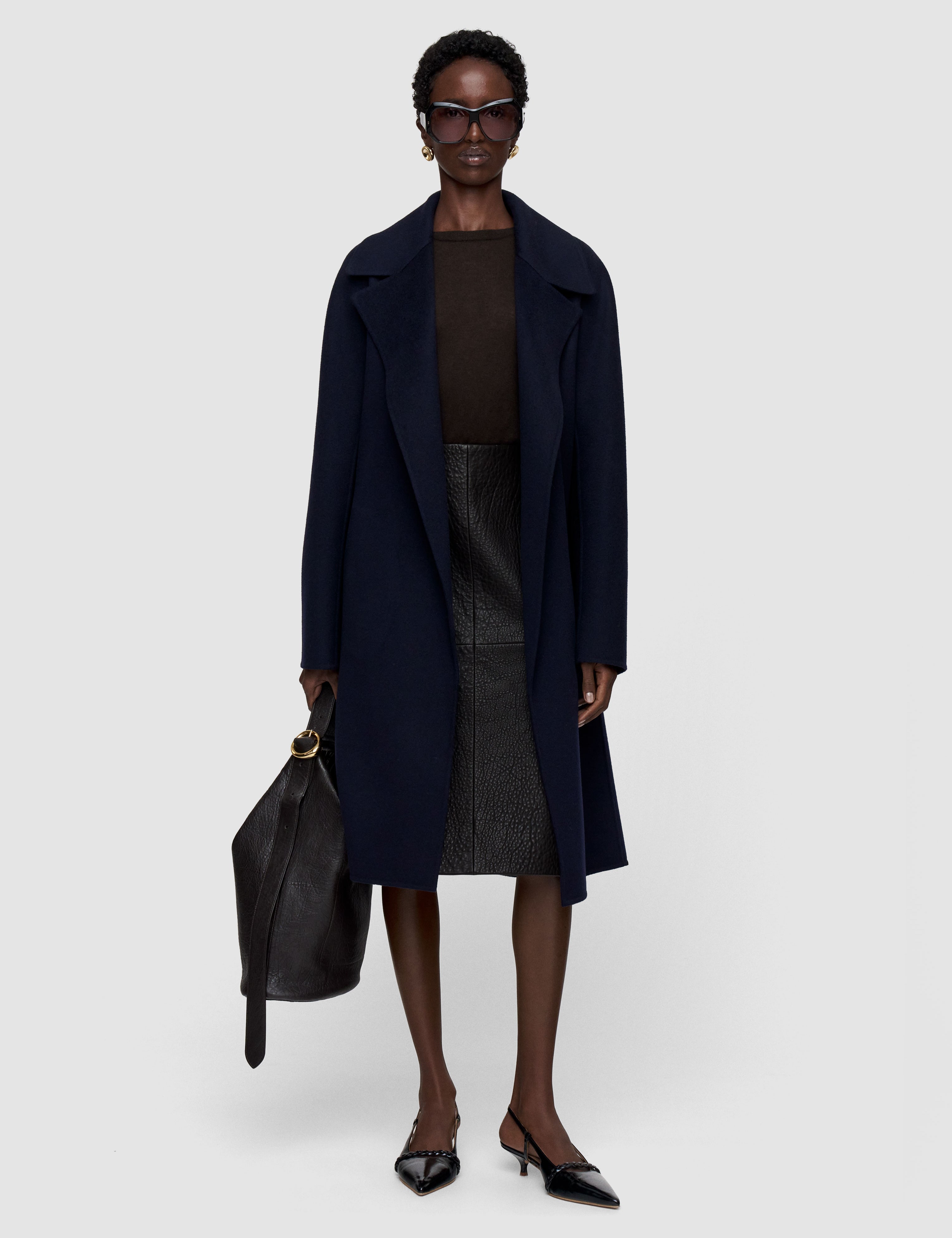 Blue Costana Double Face Cashmere Coat - Joseph